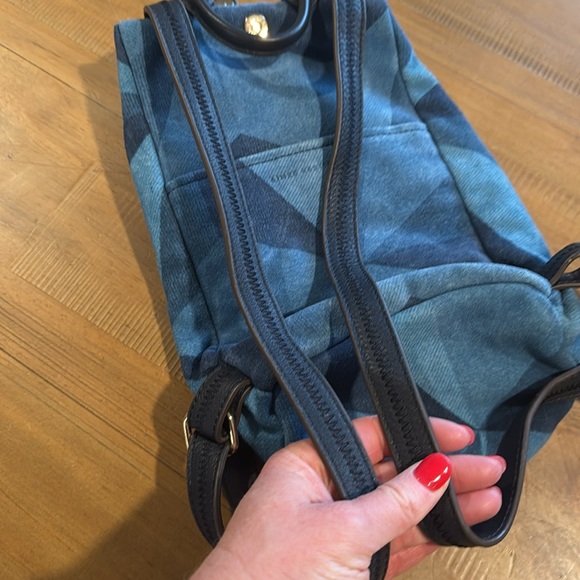 Aimee Kestenberg Blue suede Patterned Backpack - Picture 2 of 2